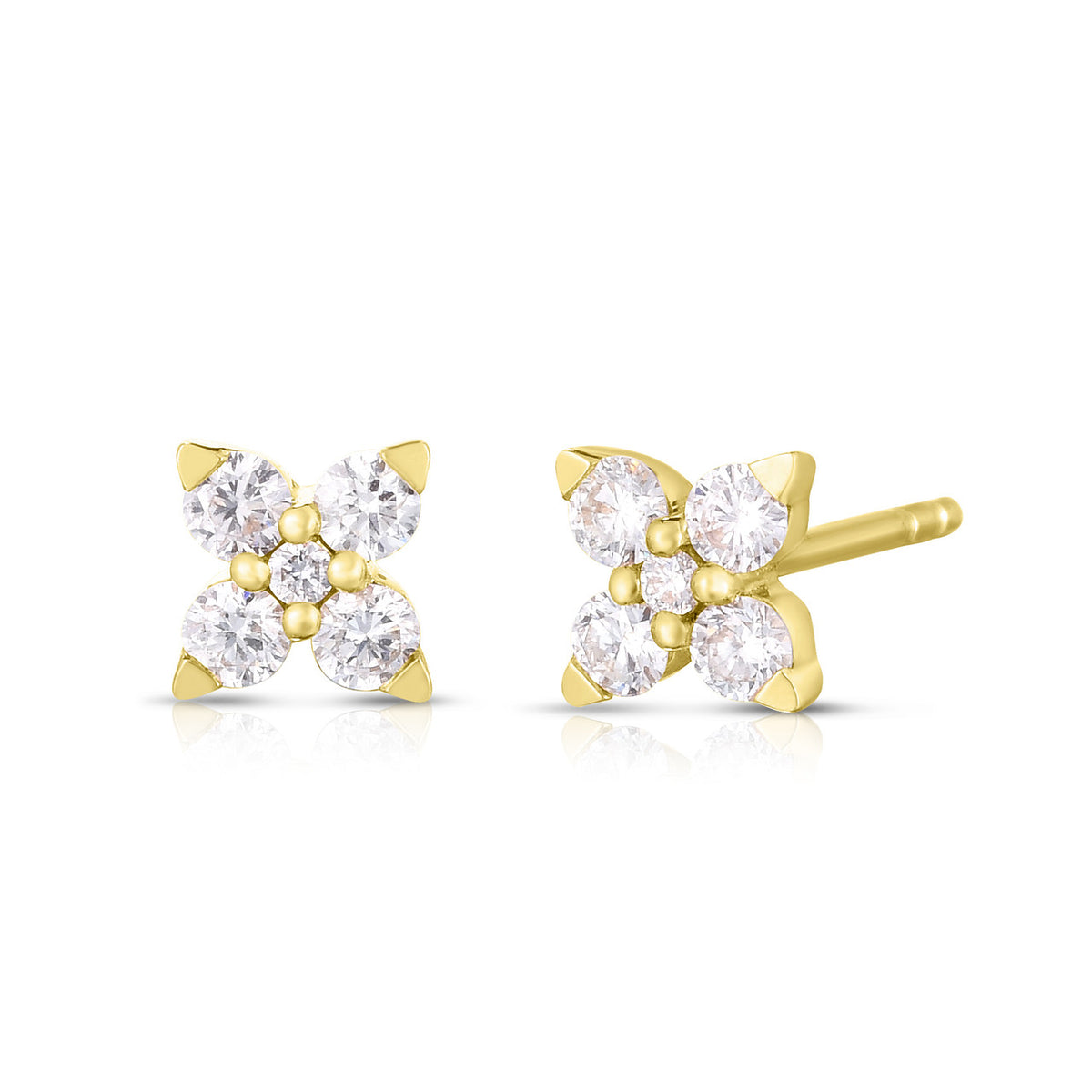 Kousa Diamond Flower Earrings