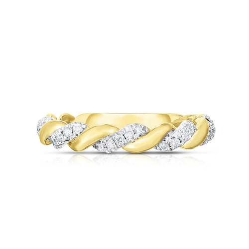 Urbaetis Twisted Gold and Diamond Ring
