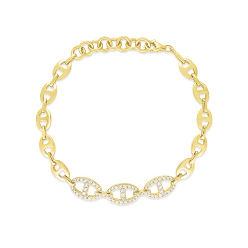 Urbaetis Gold and Diamond Mariner Bracelet