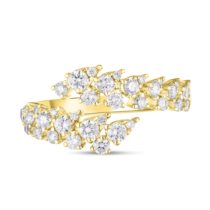 Pear and Round Diamond Bypass Ring