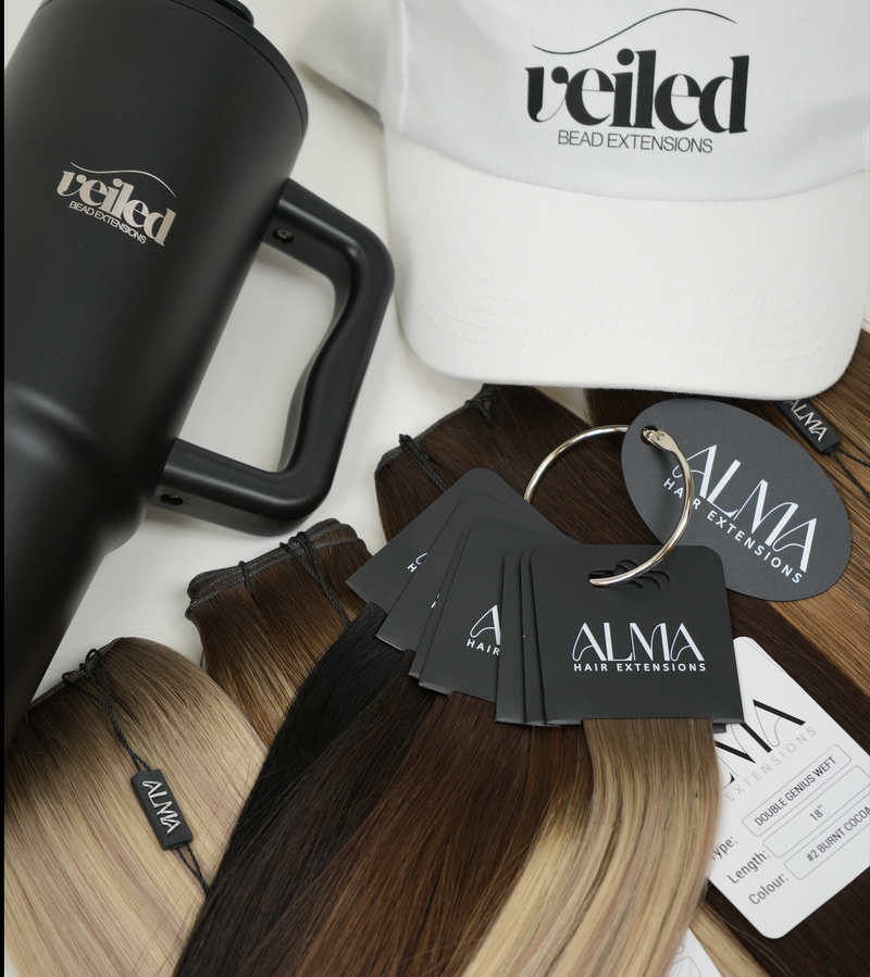 Veiled Bead Extensions detail — invisible, damage-free hair extensions in Orlando